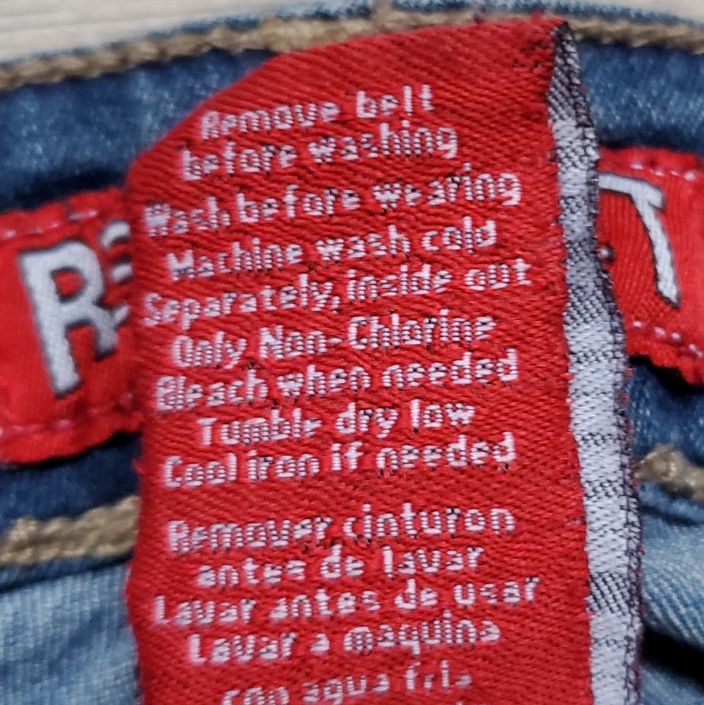 Red Rivet Bootcut Distressed Jeans - Picture 11 of 15